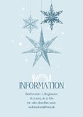 Einladungskarte Eiskristalle Weihnachtsessen geschäftlich  2
