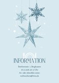Einladungskarte Eiskristalle Weihnachtsessen geschäftlich  2