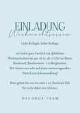 Einladungskarte Eiskristalle Weihnachtsessen geschäftlich  3