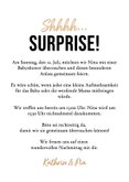 Einladungskarte Foto Strampler Beige Herzchen Babyshower 3
