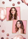 Einladungskarte Geburtstag 'Sweet Sixteen' rosa Luftballons 2