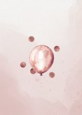 Einladungskarte Geburtstag 'Sweet Sixteen' rosa Luftballons Rückseite