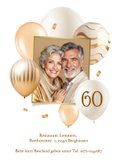Einladungskarte Jubiläumsfeier Foto Luftballons Konfetti 2