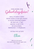 Einladungskarte Kindergeburtstag Party Blumen Luftballons 3