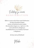 Einladungskarte Konfirmation Foto und rosa Kreuz 3