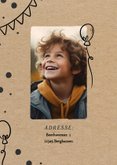 Einladungskarte mit Foto Kindergeburtstag 7 Kraftpapier 2