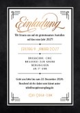 Einladungskarte Neujahrsempfang Fliege Vintage 3