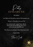 Einladungskarte Party zu Silvester Stern gold 3