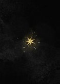 Einladungskarte Party zu Silvester Stern gold Rückseite