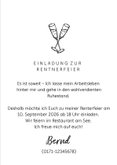 Einladungskarte Renteneintritt 'work hard - play harder' 3