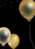 Einladungskarte schwarz 50. Geburtstag Fotocollage in Zahl Rückseite