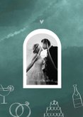 Einladungskarte Silberhochzeit Doodles 2
