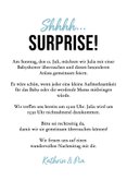 Einladungskarte Strampler Foto Babyshower blaue Herzchen 3