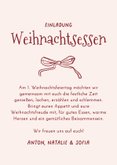 Einladungskarte Weihnachtsessen Foto Linienzeichnung rosa 3