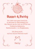 Einladungskarte zum Geburtstag Dinner & Party V.I.P. 3
