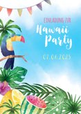 Einladungskarte zur Hawaiiparty 14. Geburtstag 2