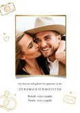 Einladungskarte zur Hochzeit Doodles 'RIP Single life' 2