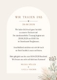 Einladungskarte zur Hochzeit Trockenblumen 3