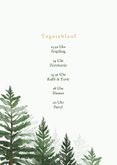 Einladungskarte zur Winter Hochzeit Tannenbäume 2