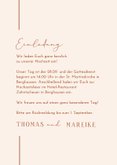 Elegante Einladungskarte Hochzeit schlicht in Beige 3
