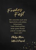 Elegante Weihnachts-Fotokarte schwarz-gold 3