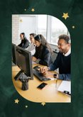 Elegante Weihnachtskarte geschäftliche 'XMAS' 2