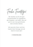 Firmen-Weihnachtskarte 'Frohe Feiertage' Foto 3