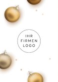 Firmen-Weihnachtskarte goldene Weihnachtskugeln 2