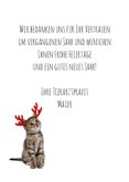 Firmenweihnachtskarte mit Weihnachtskatze 3