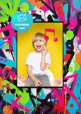 Foto-Einladung Kindergeburtstag Graffiti 2