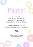 Foto-Einladungskarte pastell Blumen und Brille 3