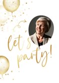 Foto-Einladungskarte Ruhestand Luftballons Konfetti 2