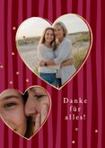 Foto-Grußkarte Bonus Mama Muttertag Herz Streifen 2
