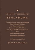 Foto-Jubiläumskarte Einladung Hochzeitstag 40 Jahre Kupfer 3