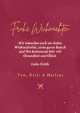 Foto-Karte Weihnachtsbaum mit Schleife Goldoptik 3