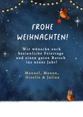Foto-Weihnachtskarte Dackel Geschenke Lichterkette 3