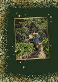 Foto-Weihnachtskarte Goldrand Landwirtschaft Merry Christmas 2