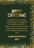 Foto-Weihnachtskarte Goldrand Landwirtschaft Merry Christmas 3