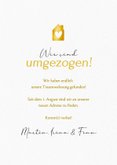 Fotocollage Adressänderung Umzugskarte goldenes Haus 3