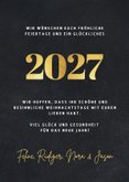 Fotocollage Weihnachtskarte Frohe Feiertage und Jahreszahl 3