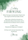 Fotokarte Einladung Firmung Aquarell grün 3