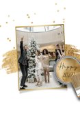 Fotokarte Malerbetrieb zu Weihnachten Pinsel und Farbe 2