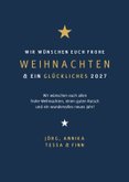 Fotokarte zu Weihnachten in Dunkelblau 3