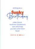 Geburtstagskarte 'Funky Birthday' Hund mit Sonnenbrille 3