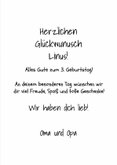 Geburtstagskarte Kraftdesign 3. Geburtstag Fotocollage 3