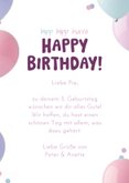 Geburtstagskarte Luftballons Pastel mit Foto 3