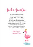 Geburtstagskarte rosa Flamingo mit Krone 3