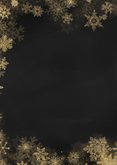 Geburtstagskarte Schneeflocken Gold auf Schwarz 2