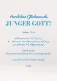 Geburtstagskarte Statue 'Junger Gott' 3