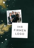 Geschäftliche Weihnachtskarte goldene Sterne Jahreszahl 2